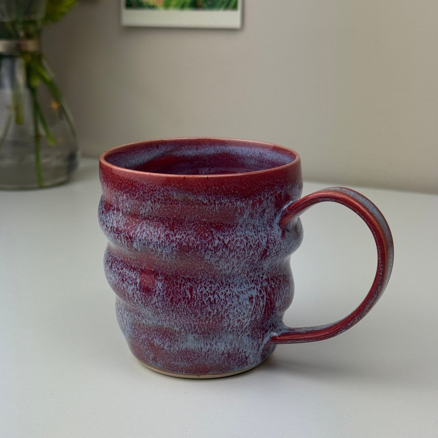 Pink and Blue Wavy Mug