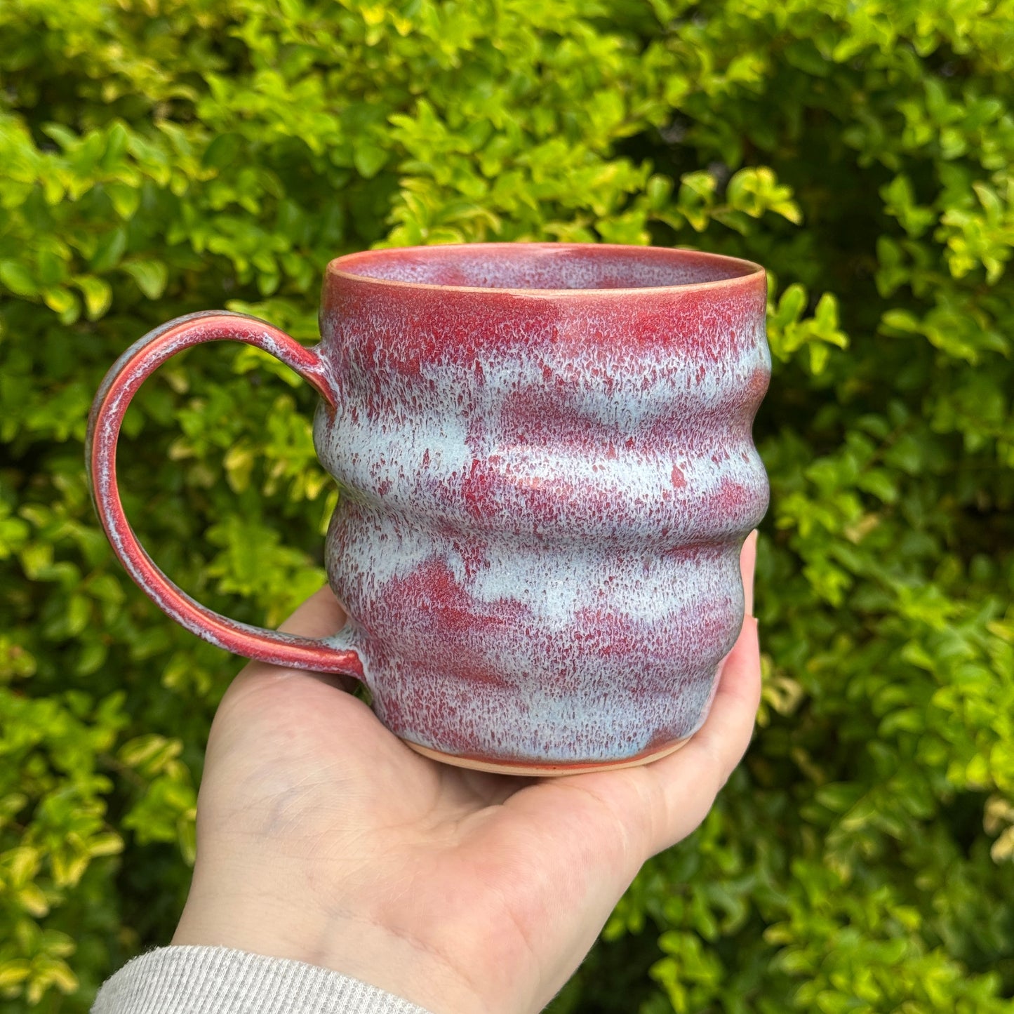 Pink and Blue Wavy Mug