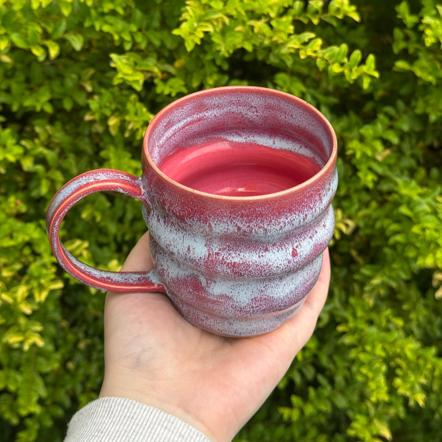 Pink and Blue Wavy Mug