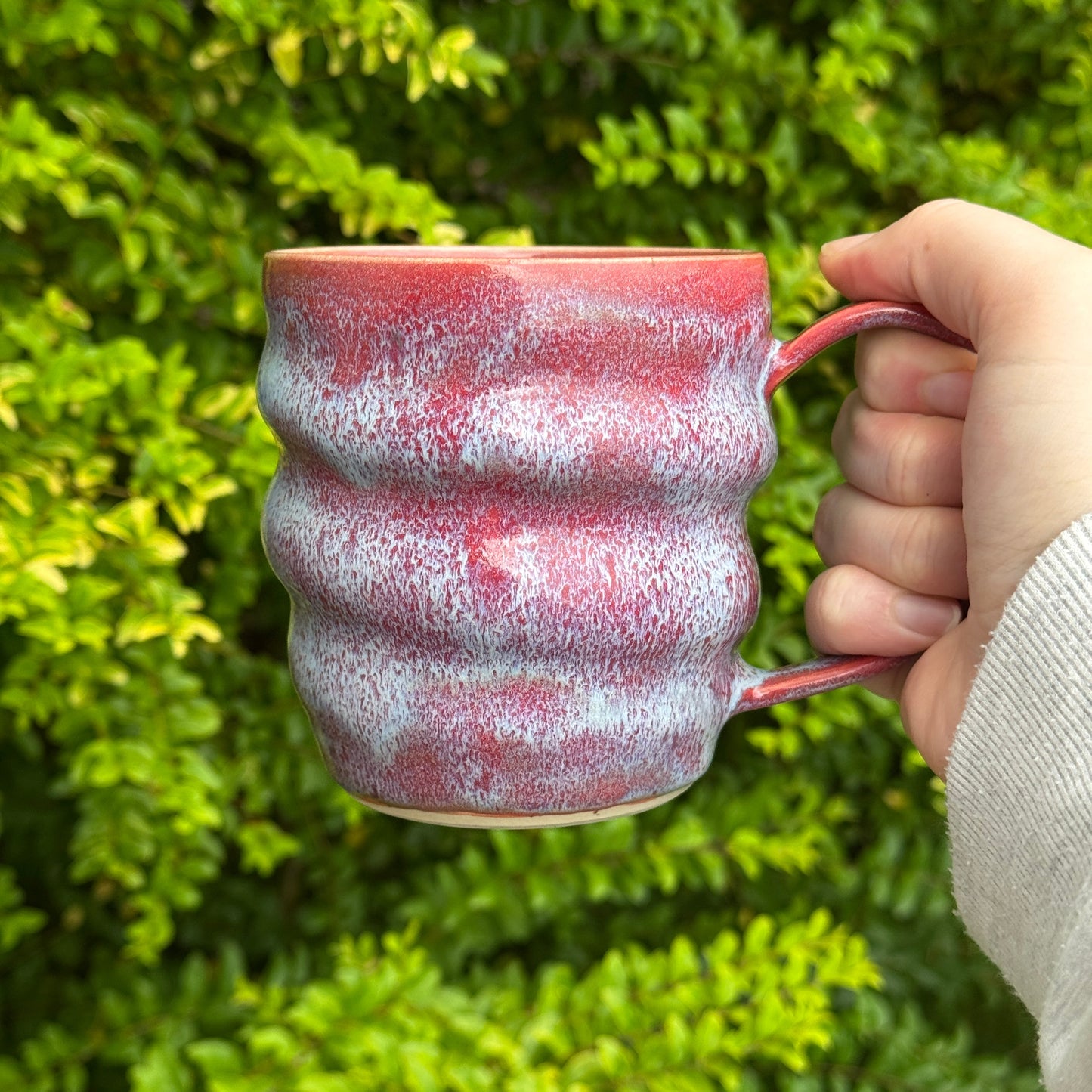 Pink and Blue Wavy Mug