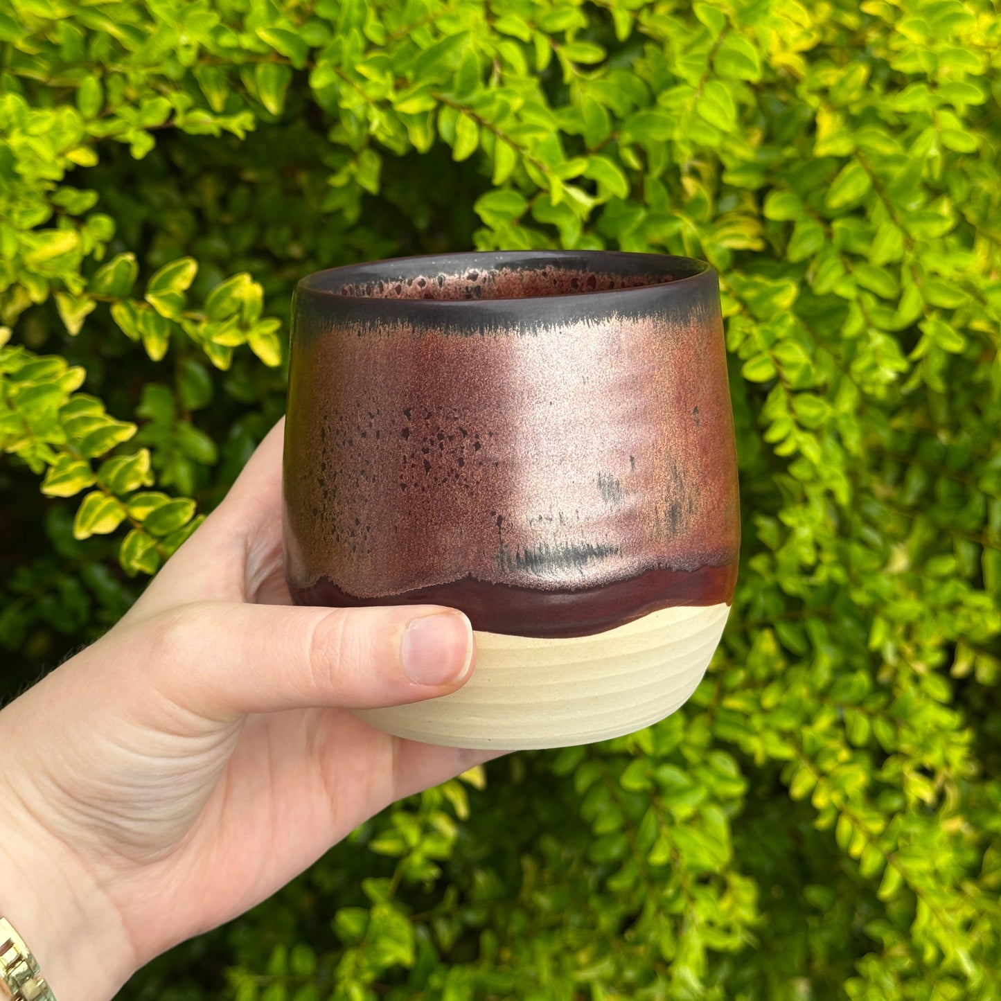 Glittering fire and Brimstone Stemless Wine Glass