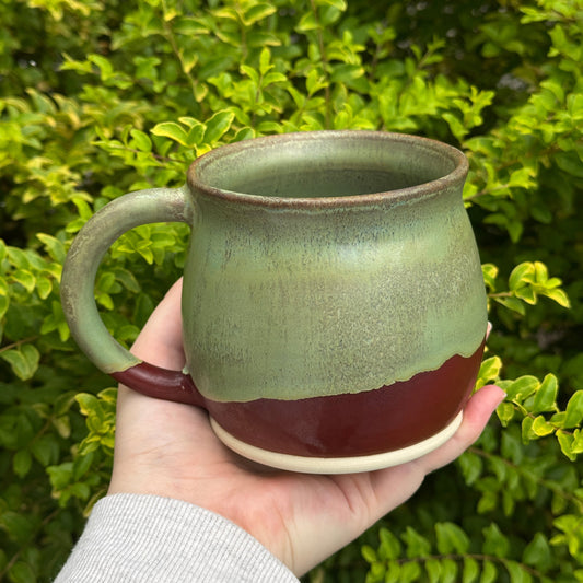 Moss covered Garnet mug