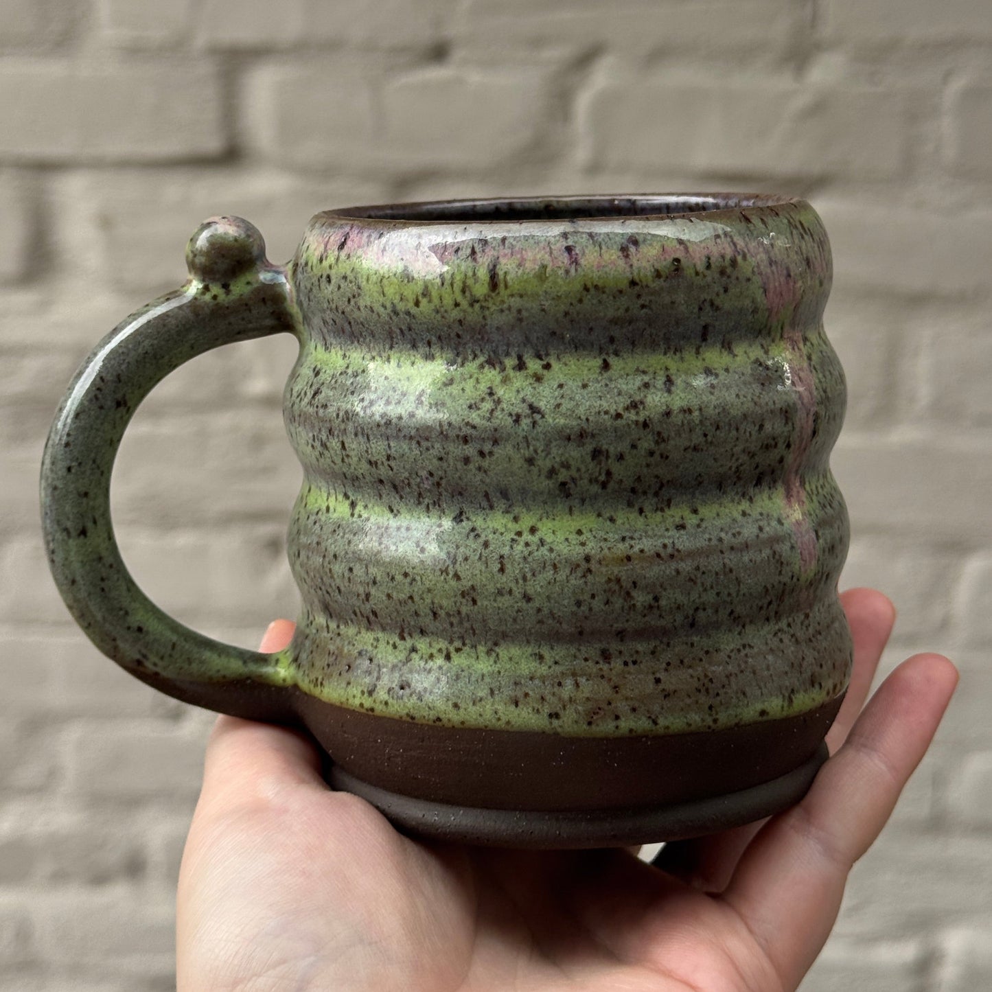 Green Wavy Mug