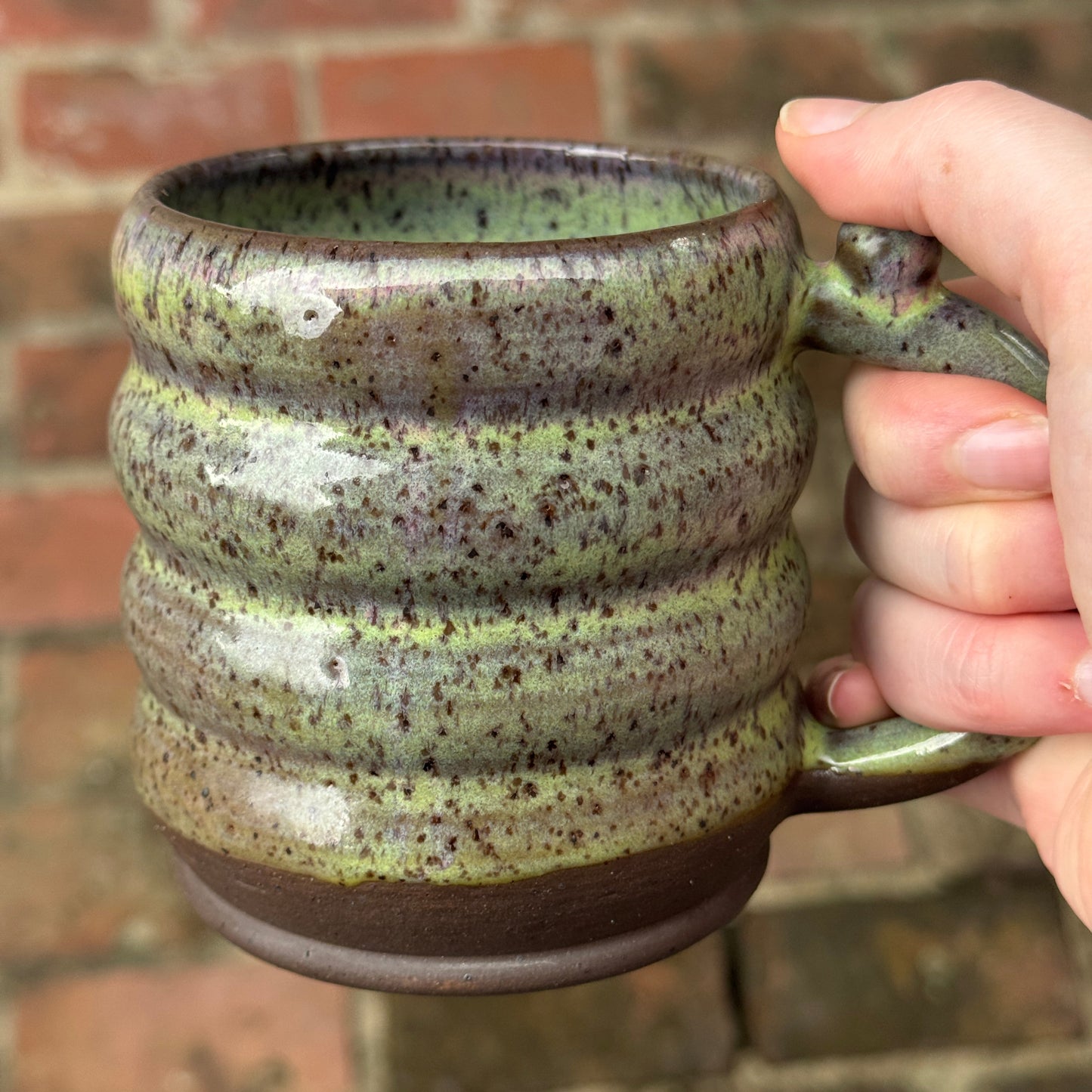 Green Wavy Mug