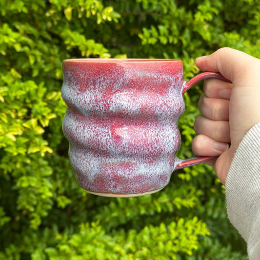 Pink and Blue Wavy Mug