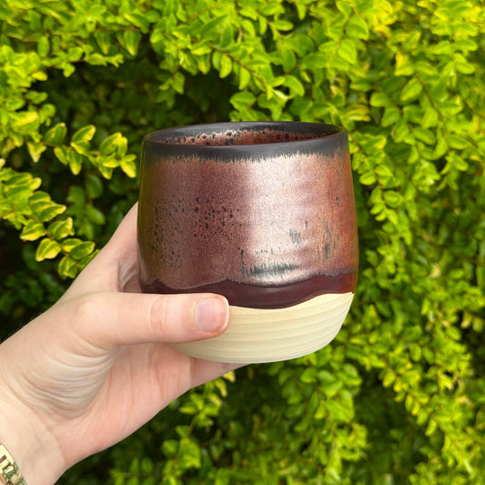 Glittering fire and Brimstone Stemless Wine Glass