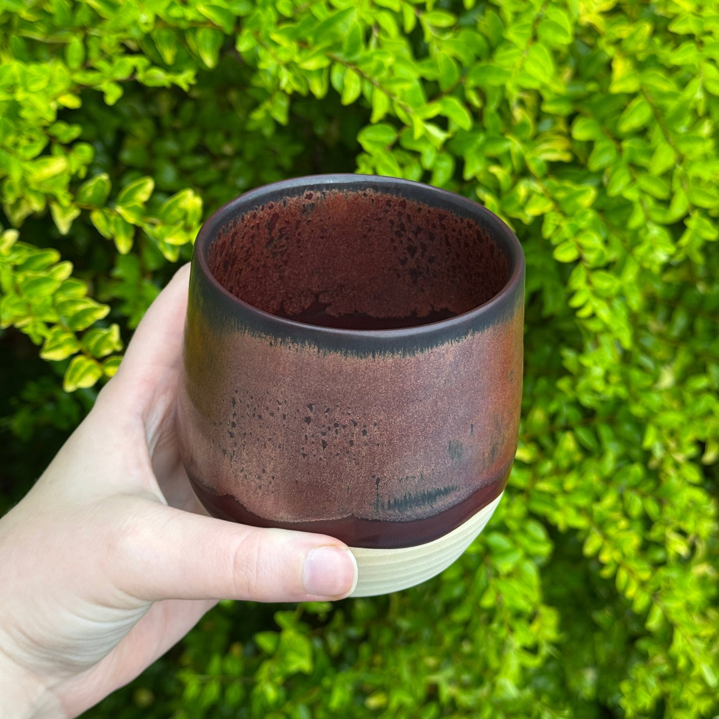 Glittering fire and Brimstone Stemless Wine Glass