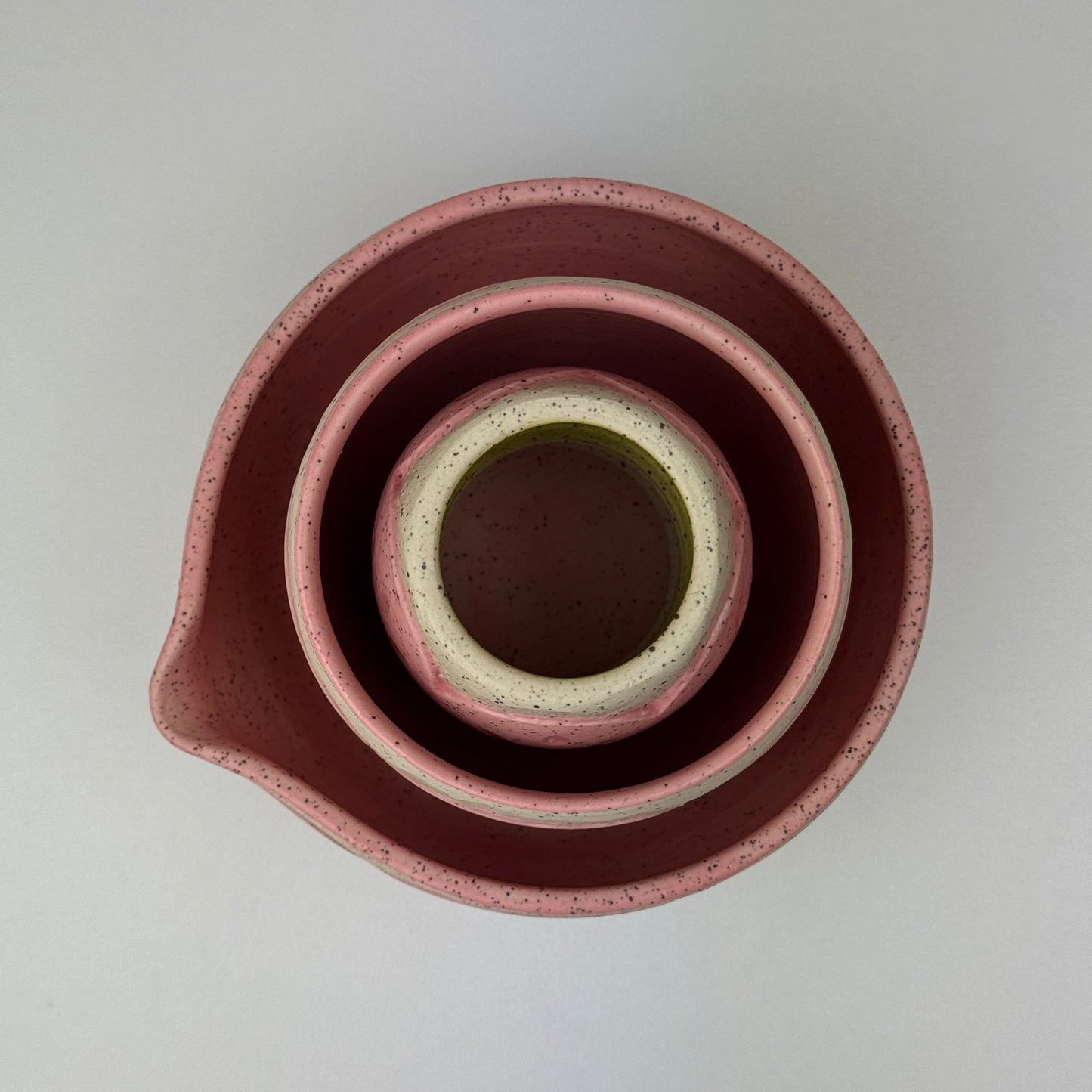 Speckled Pink Bloom Matcha Set