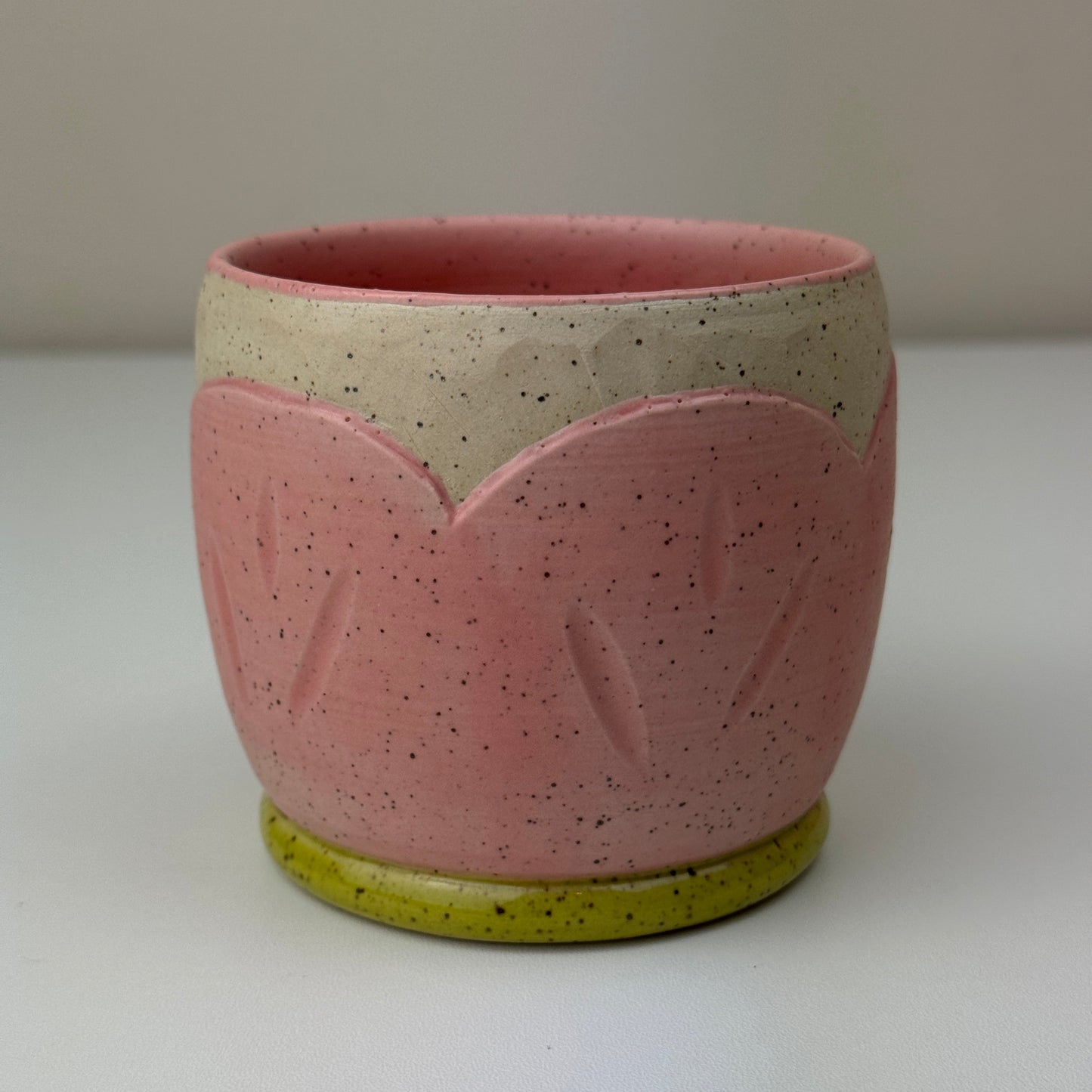 Speckled Pink Bloom Cup / Tumbler