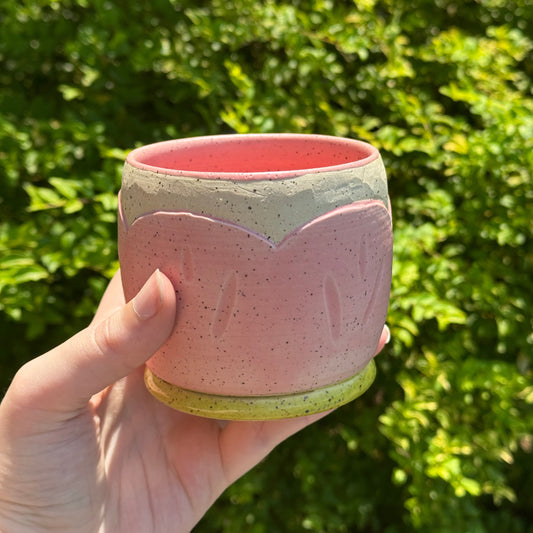Speckled Pink Bloom Cup / Tumbler