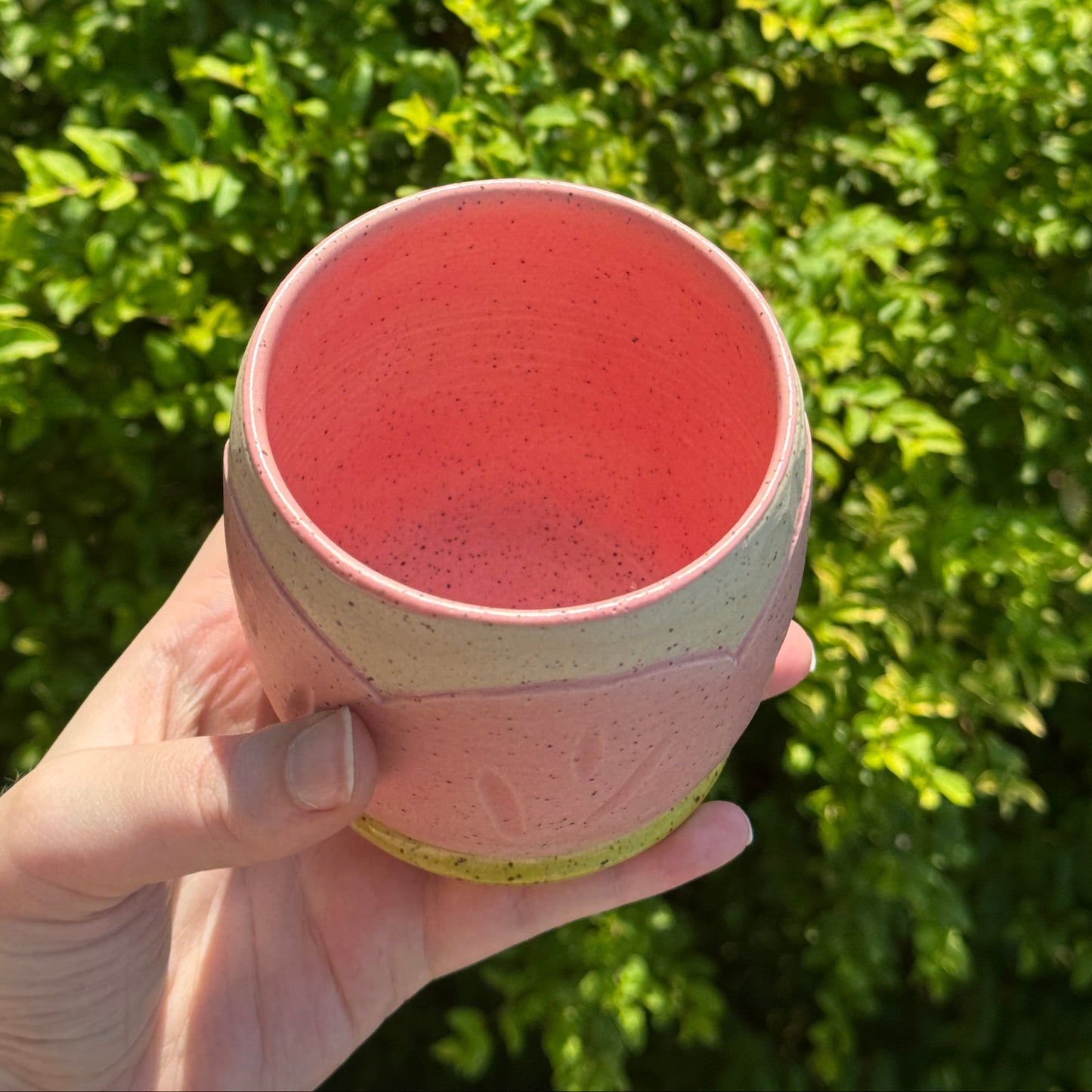 Speckled Pink Bloom Cup / Tumbler
